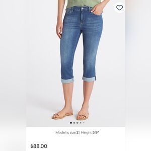 Mavi Marcia Capri Straight Leg Cropped Blue Jeans Size 8 Inseam 28